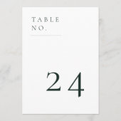 Kaart voor tijdelijk minimalistisch tabelnummer (Achterkant)