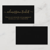 Kaart voor toegangsbewijs voor zwart en goud (Voorkant / Achterkant)