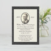 Kaart voor traditionele bekendmaking van doodvonni (Staand voorkant)