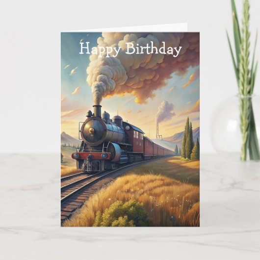 Kaart voor treinverjaardag (Voorkant)