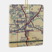  kaart voor Trinidad CO Keramisch Ornament (Rechts)