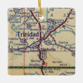  kaart voor Trinidad CO Keramisch Ornament (Voorkant)