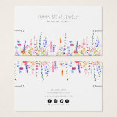 Kaart voor trombocytenweergave ・ Waterverf Wildblo (Voorkant /achterkant)