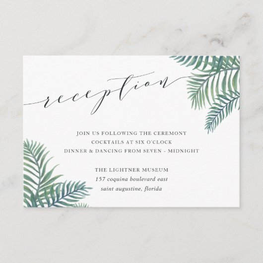 Kaart voor Tropische bruiloft (Voorkant)