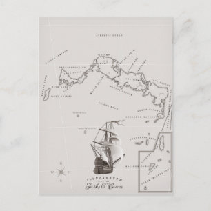 Kaart voor Turken en Caicos