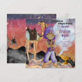 Kaart voor uitnodiging van Arabieren om de avond t (Voorkant / Achterkant)