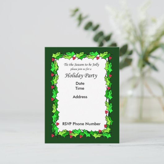 Kaart voor uitnodiging van de Heilige Vakbondsdag (Staand voorkant)