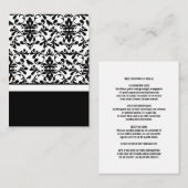 Kaart voor uitnodiging voor een donkere en witte b (Voorkant / Achterkant)
