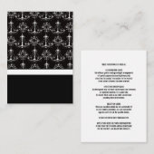 Kaart voor uitnodiging voor een donkere en witte b (Voorkant / Achterkant)