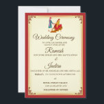 Kaart voor uitnodiging voor Indiase bruiloft<br><div class="desc">Verdeel je gasten met deze elegante uitnodiging voor een Indische bruiloft. Voeg eenvoudig uw gebeurtenisdetails op deze makkelijk te gebruiken sjabloon toe om het één-van-een-soort uitnodiging te maken. Deze kaart is volledig aanpasbaar. Alle teksten zijn editable en de achtergrondkleur kan gemakkelijk worden veranderd in wat het beste bij u past....</div>