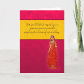 Kaart voor uitnodiging voor Indiase bruiloft (Voorkant)