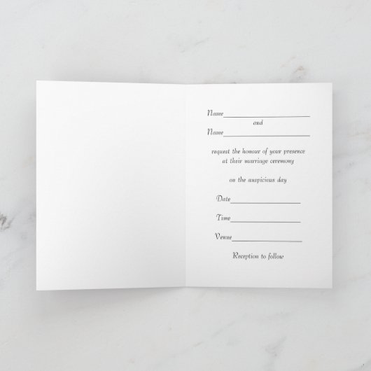 Kaart voor uitnodiging voor Indiase bruiloft (Binnen)