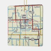  kaart voor Uitzicht IA Keramisch Ornament (Links)