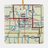  kaart voor Uitzicht IA Keramisch Ornament (Voorkant)