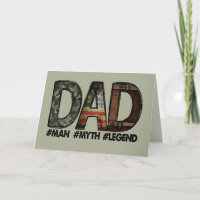 Kaart voor vader; verjaardag; vaderdag; camouflage