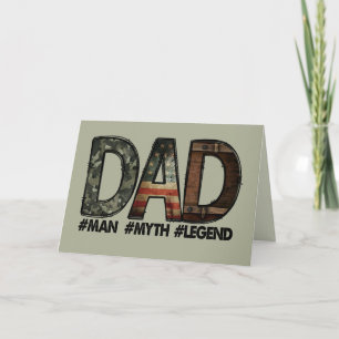 Kaart voor vader; verjaardag; vaderdag; camouflage