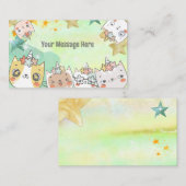 Kaart voor verjaardagscadeau van Magic Caticorn (Voorkant / Achterkant)