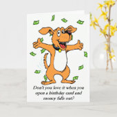 Kaart voor verjaardagsgeld (Gele Bloem)