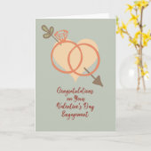 Kaart voor Verlovingen op Valentijnsdag (Gele Bloem)