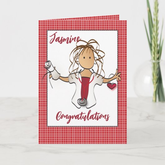 Kaart voor verpleegkundig Afstuderen voor haar etn (Voorkant)