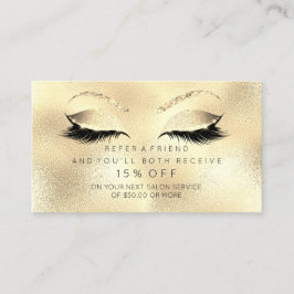 Kaart voor verwijzing naar salon Glitter Golden Se
