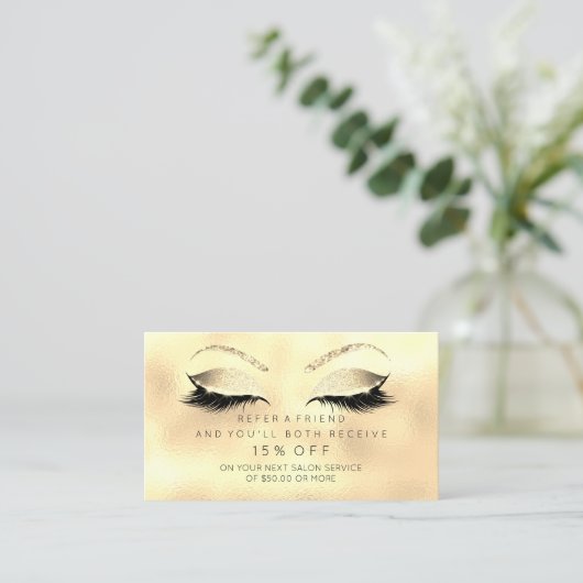 Kaart voor verwijzing naar salon Glitter Golden Se (Staand voorkant)