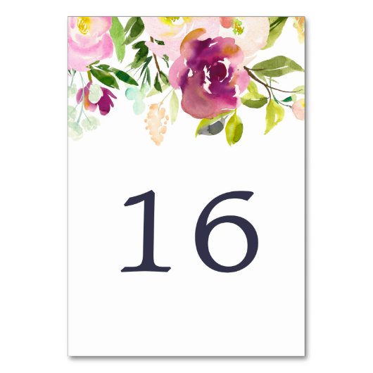 Kaart voor vibrant-bloomtabelnummer (Achterkant)