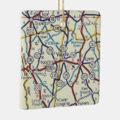  kaart voor Vidalia Georgia Keramisch Ornament (Rechts)