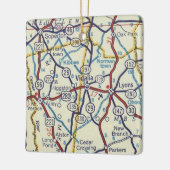  kaart voor Vidalia Georgia Keramisch Ornament (Links)