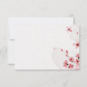 Kaart voor voedselselectie Cherry Blossom Wedding  (Achterkant)