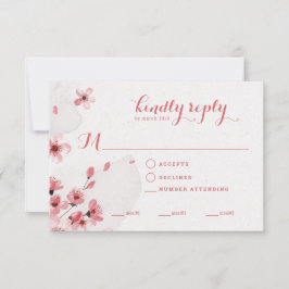 Kaart voor voedselselectie Cherry Blossom Wedding