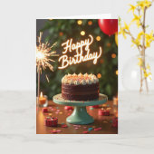 Kaart voor vonkenfeest (Gele Bloem)