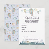 Kaart voor voorspellingen van Baby van Hot Air Bal (Voorkant / Achterkant)