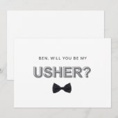 Kaart voor voorstel bruidsjonker in vet omlijnd sc (Voorkant / Achterkant)