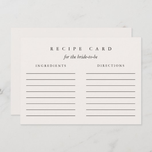 Kaart voor vrijgezellenfeest Ontvang bride-aan-zij (Voorkant / Achterkant)