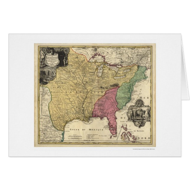 Kaart voor vroeg-Amerika 1763 (Voorkant Horizontaal)