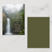 Kaart voor watervalontvangst (Voorkant / Achterkant)