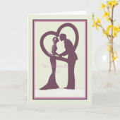 Kaart voor weddenschappen met Bride & Groom (Gele Bloem)