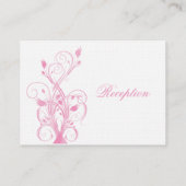 Kaart voor weddenschappen met roze en witte Floral (Achterkant)