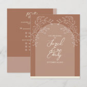 Kaart voor weddenschappen met RSVP-respons (Voorkant / Achterkant)