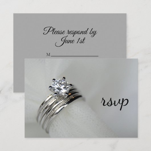 Kaart voor weddenschappen RSVP-respons (Voorkant / Achterkant)