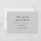 Kaart voor weddenschappen RSVP-respons (Achterkant)