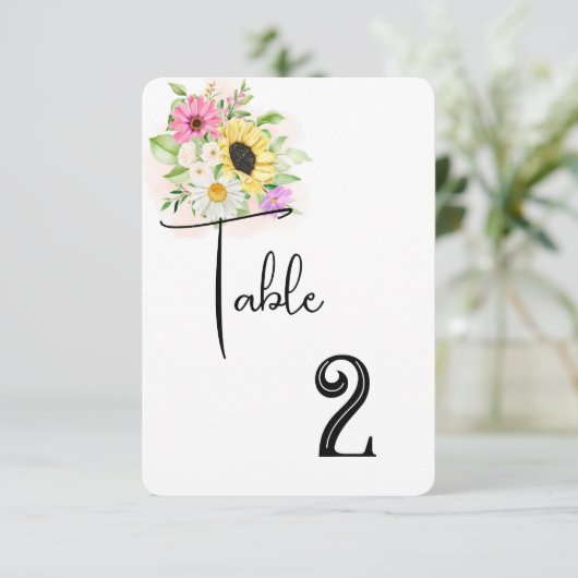 Kaart voor weduwentafel (Staand voorkant)