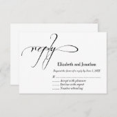 Kaart voor weduwschap tussen zwart en wit (Voorkant / Achterkant)