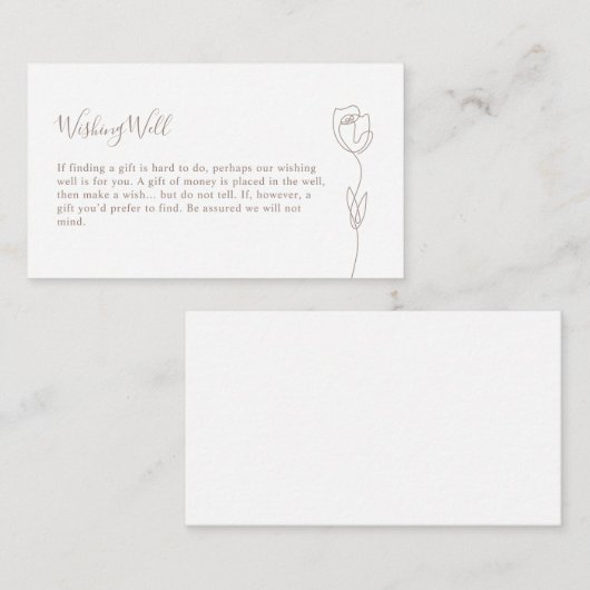 Kaart voor whimsical Line Roos Wishing Well Enclos (Voorkant / Achterkant)