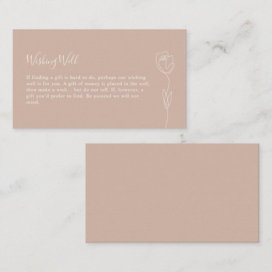 Kaart voor whimsical Line Roos Wishing Well Enclos (Voorkant / Achterkant)