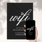Kaart voor WiFi-netwerk en wachtwoordteken