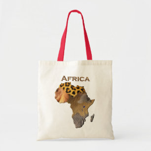 Kaart voor Wilde Dierlijke Texturen van de Canvas  Tote Bag