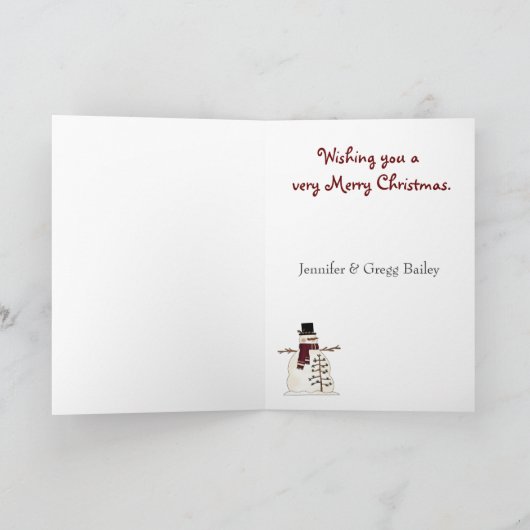 Kaart voor winterkerstmis (Binnen)