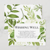 Kaart voor wisputjes, Greenery Wedding Card, Green (Voorkant / Achterkant)